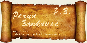 Perun Banković vizit kartica